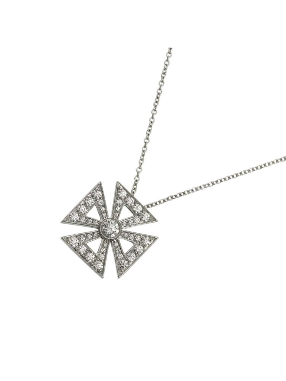 Tiffany & Co Maltese Cross Diamond Necklace Platinum